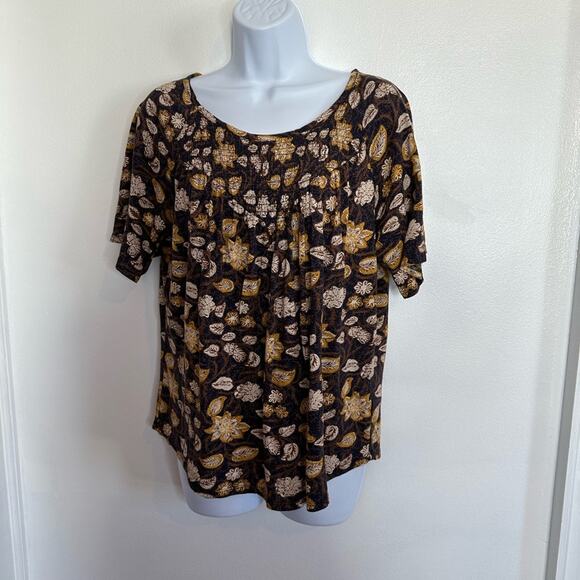 LUCKY BRAND Scoop Neck Top, Floral, Size Small - PERFECT for Fall! - Picture 3 of 9